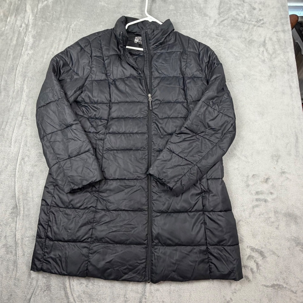 32 Degrees Heat Jacket Womens XL Black Puffer Full Zip Lightweight Quilted